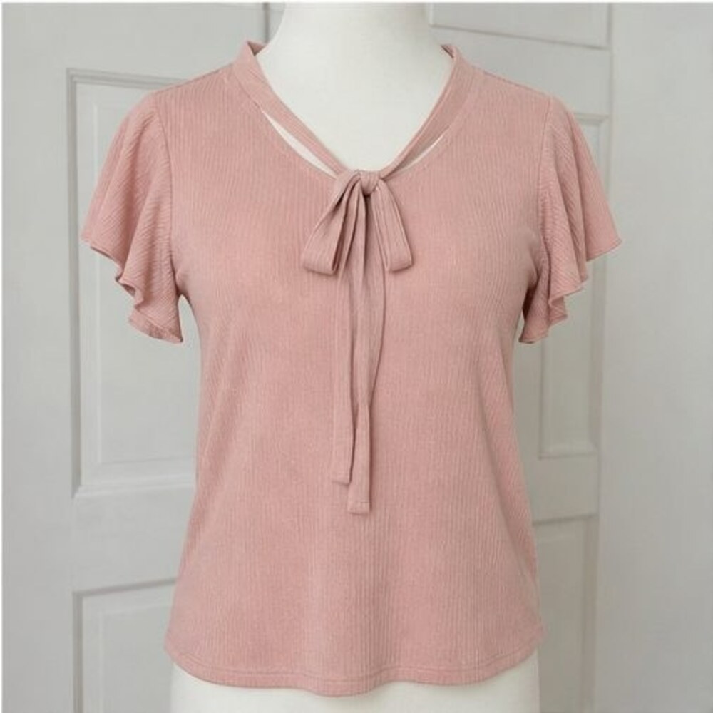 Blush Button Blouse